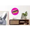 Hotdog - Roze - Retro Wandcirkel aluminium klein -kantoor