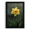 Bloem - Narcis - Gras - Geel fotolijst zwart zonder passe partout klein -3d