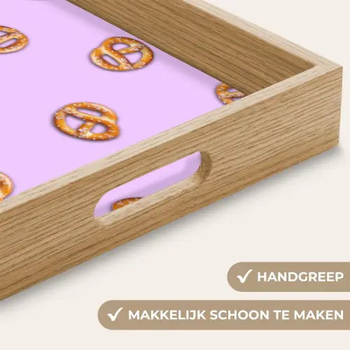 Pretzels - Eten - Paars Dienblad Rechthoek middel -USP_HandgreepNL