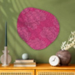 Pioenrozen - Energiek - Roze Wandcirkel Organisch Aluminium middel 851 -sfeer2