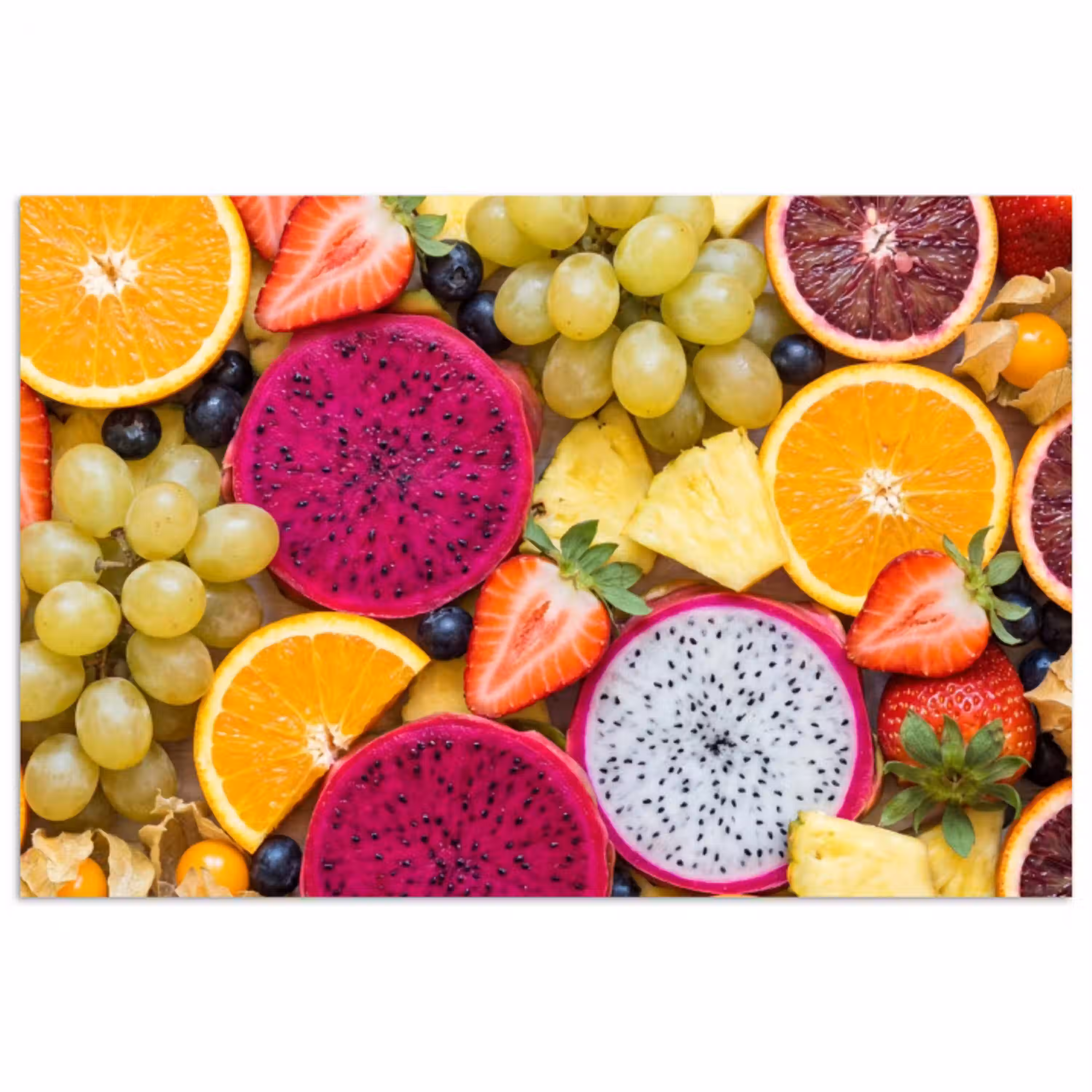Fruit - Assortiment - Kleurrijk - Gezondheid poster papier klein -3d