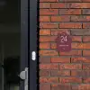Bordeauxrood - Klassiek Naambord Huisje klein -sfeer2