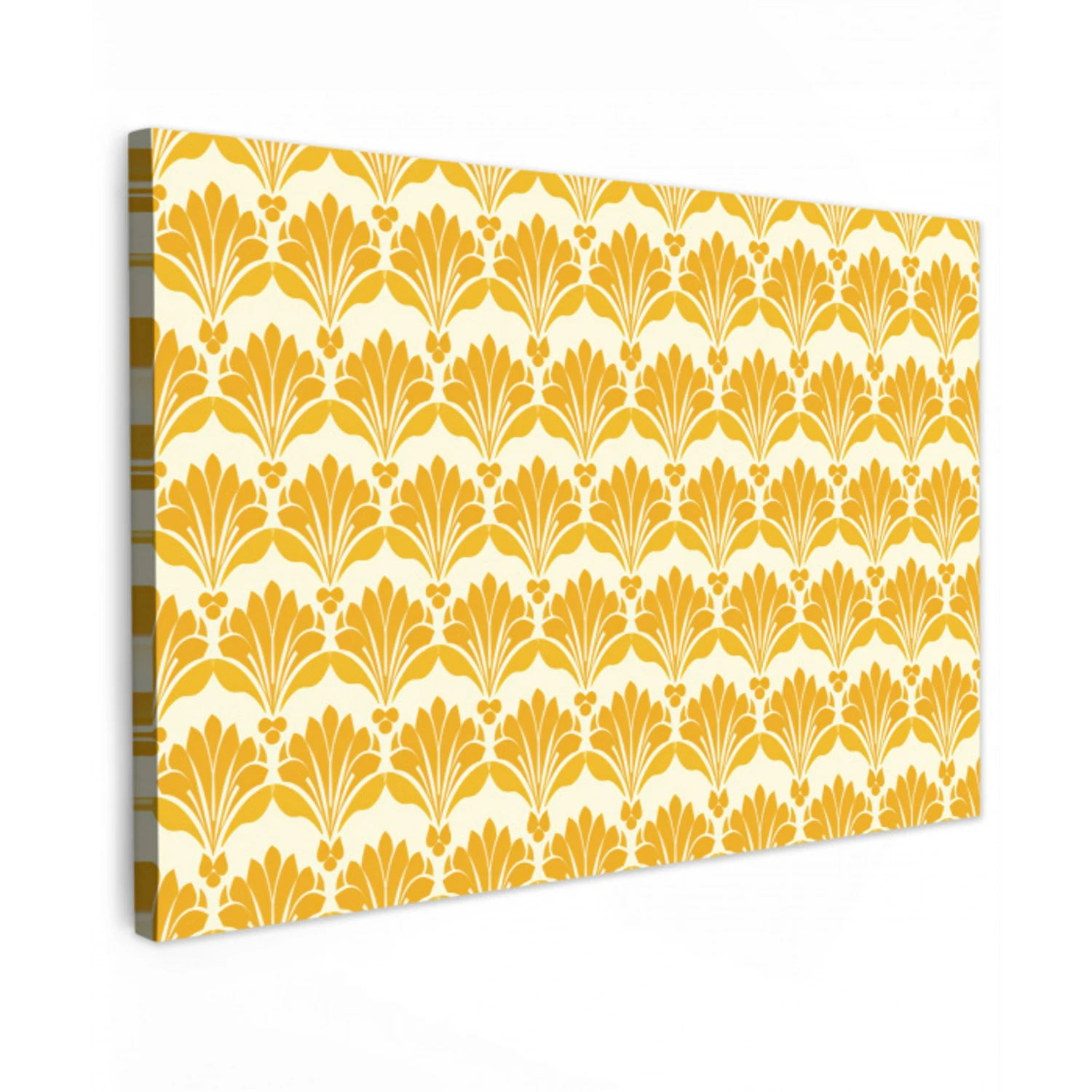 Patroon - Motief - Geel Tuinposter op houten frame 2 cm dik klein 845 -3d