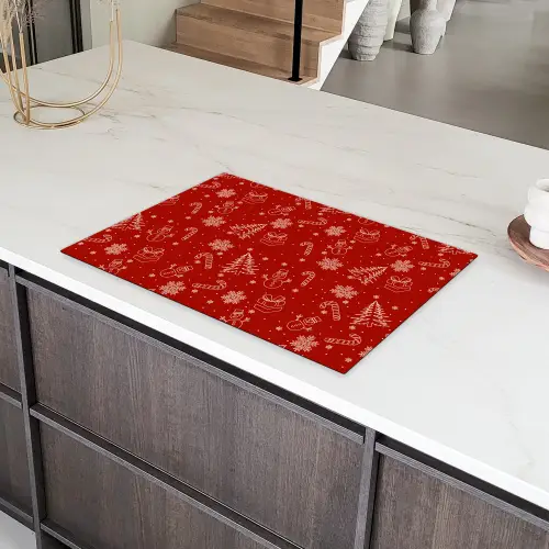 Illustratie - Kerstsymbolen - Rood Inductie beschermer vinyl 3mm klein 276 -sfeer8