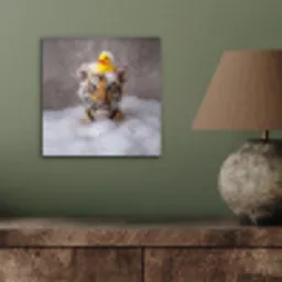 Welpje - Bad - Geel aluminium wit klein -sfeer2