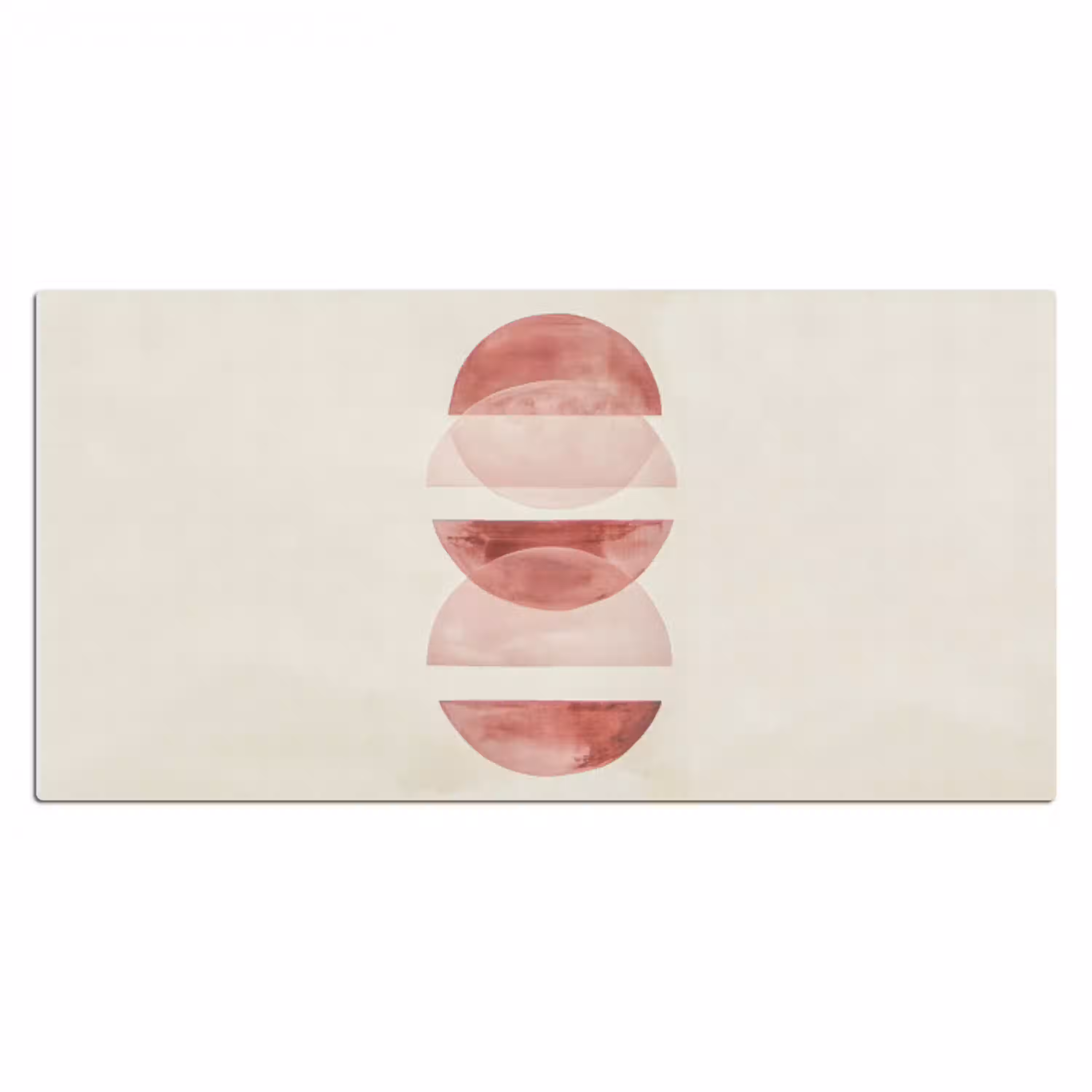 Minimalistisch - Cirkels - Roze Muismat XXL klein -3d_leeg