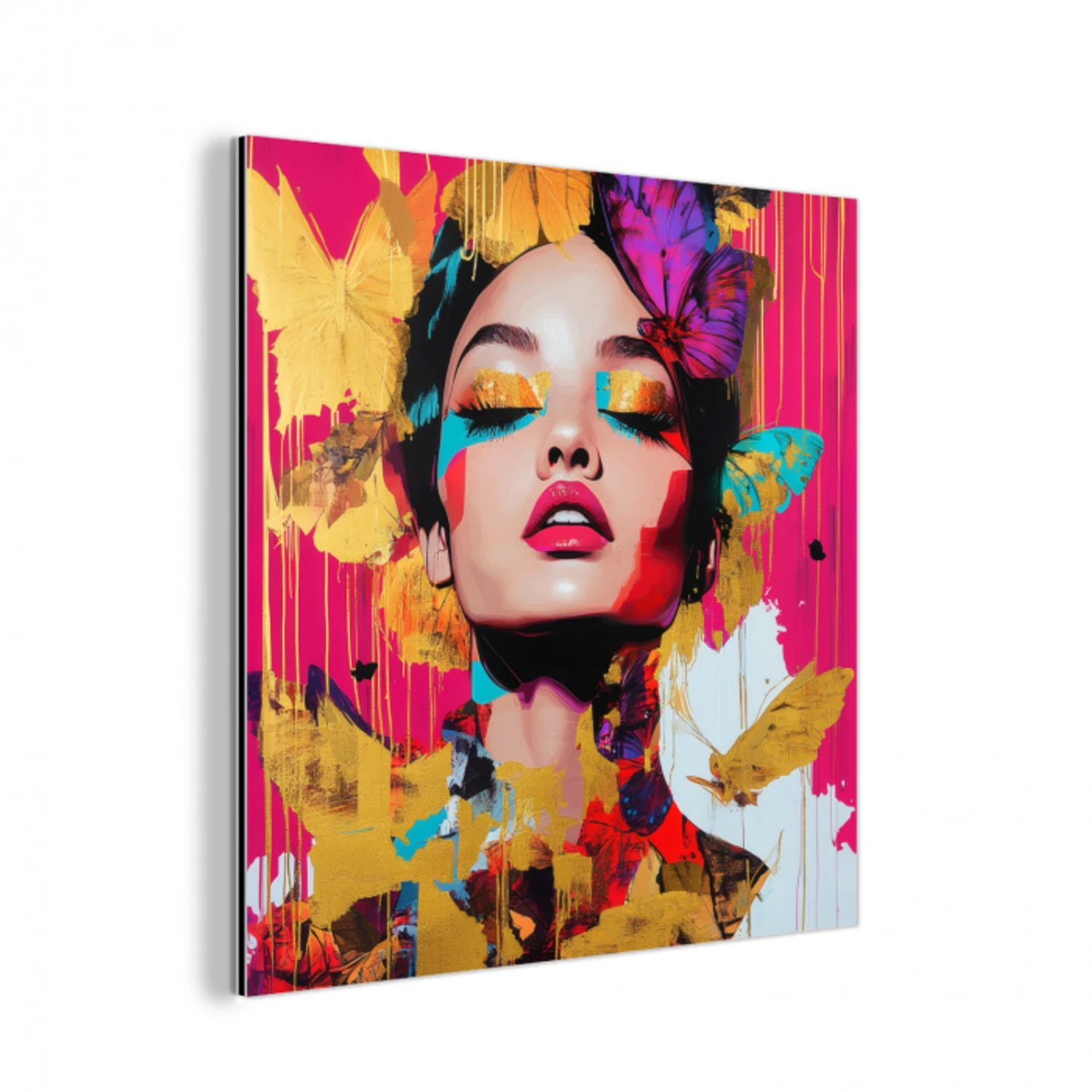 Vrouw - Abstract - Kleurrijk aluminium wit klein -3d