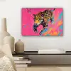 Luipaard - Roze - Oranje - Blauw - Verf canvas 2cm klein -sfeer6