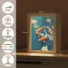 Vissen - Waterlelies - Oranje - Water Light Box met kabel (Tafellamp) klein -USP_NL
