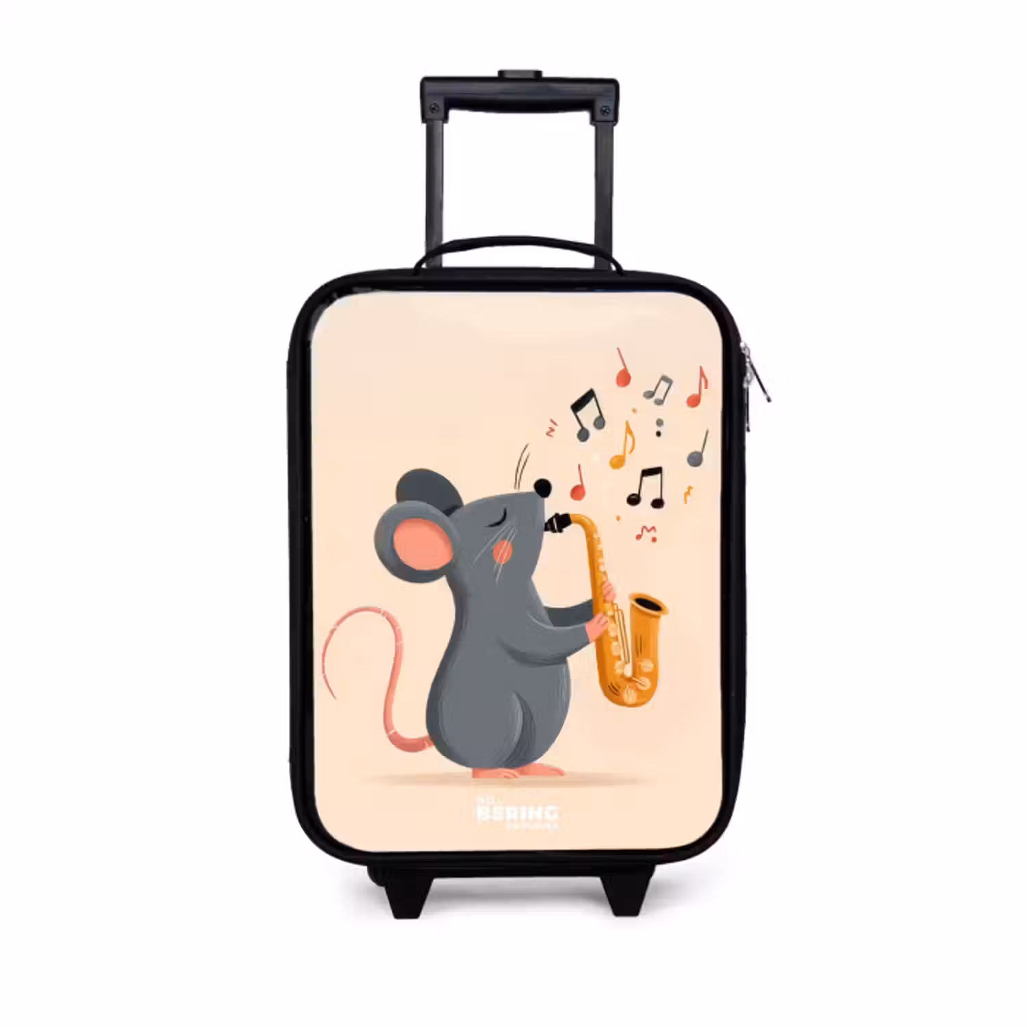 Kinderkoffer - Zwart - Muis - Saxofoon - Muziek