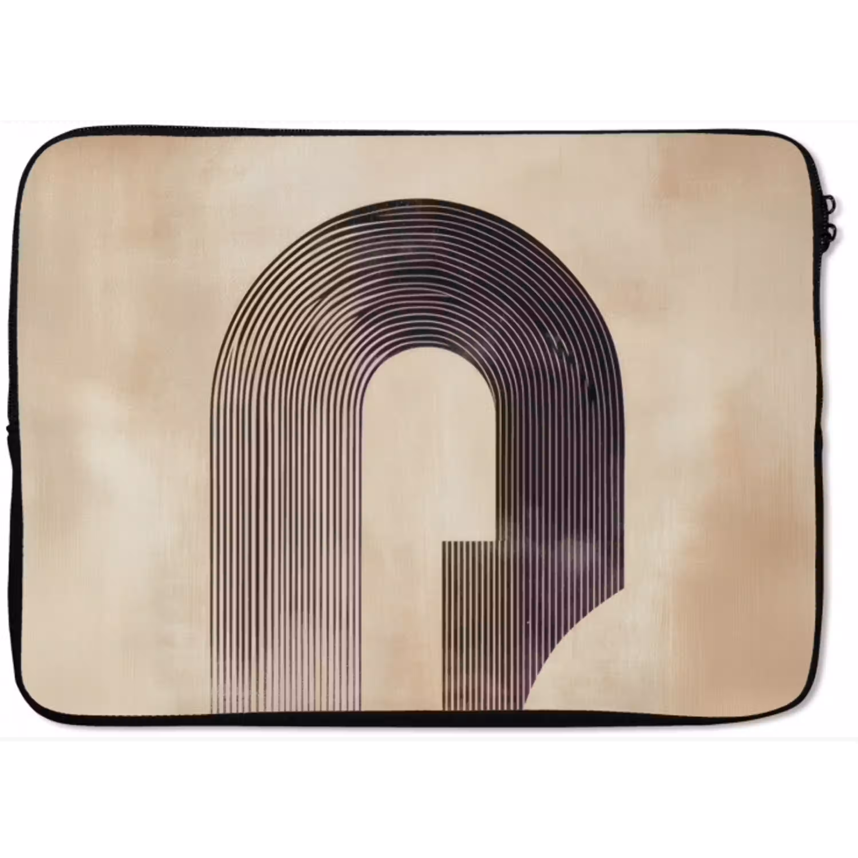 Boog -  Strepen - Minimalistisch - Zwart laptophoes neopreen klein -zkaufland3dotto