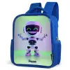 Robot met paars en groen licht Kinderrugzak - Blauw middel -schuin