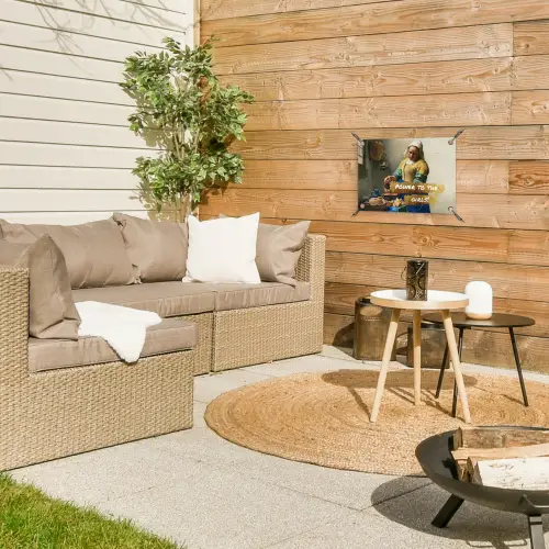 Melkmeisje - Goud - Quotes - Schilderij - Oude meesters tuinposter los doek klein -sfeer4
