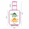 Vrolijke stegosaurusvrienden Kinderkoffer - Roze klein -productfoto_formaten