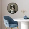 Kat - Kokskleding - Zwart - Wit Fotolijst rond zonder passe partout klein -sfeer2
