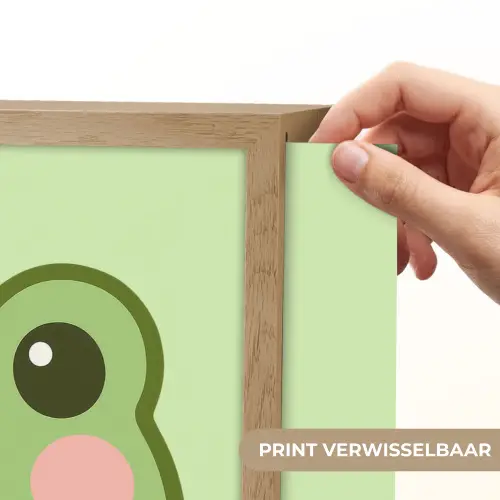 Kikker - Groen - Vriendelijkheid Light Box met batterij (Wandlamp kind) middel -USP_websiteprintNL