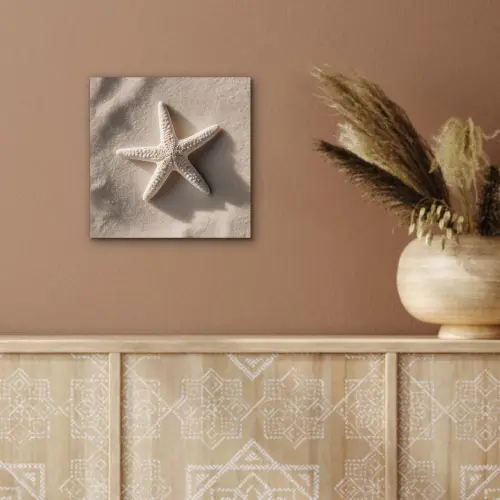 Strand - Zeester - Zand - Beige aluminium wit klein -sfeer4