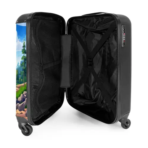 Graafmachine in actie NBS - Handbagage koffer - Kinderen Unisex middel -binnenkant