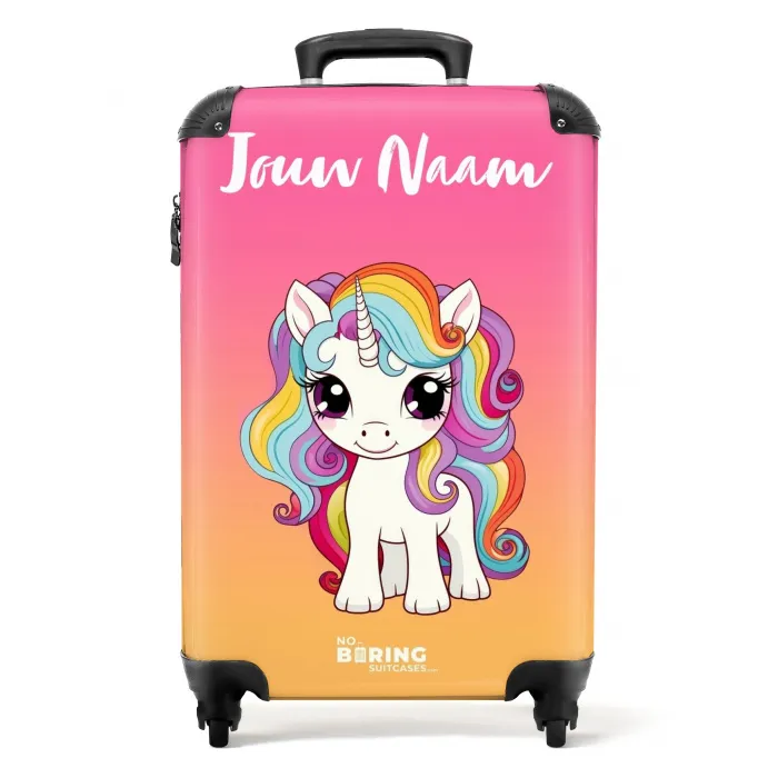 Regenboograkkertje NBS - Handbagage koffer - Kinderen Unisex middel -productfoto_recht