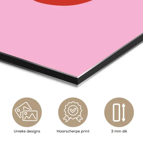 Kersen - Roze - Illustratie aluminium wit klein -closeup_NL