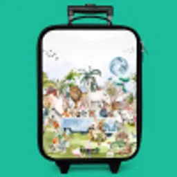 Busje vol dieren Kinderkoffer - Zwart klein -zzz_website3d_nbs