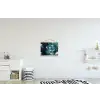 Kwallen - Zee - Wit - Golven textielposter latten blank klein -kinderkamer
