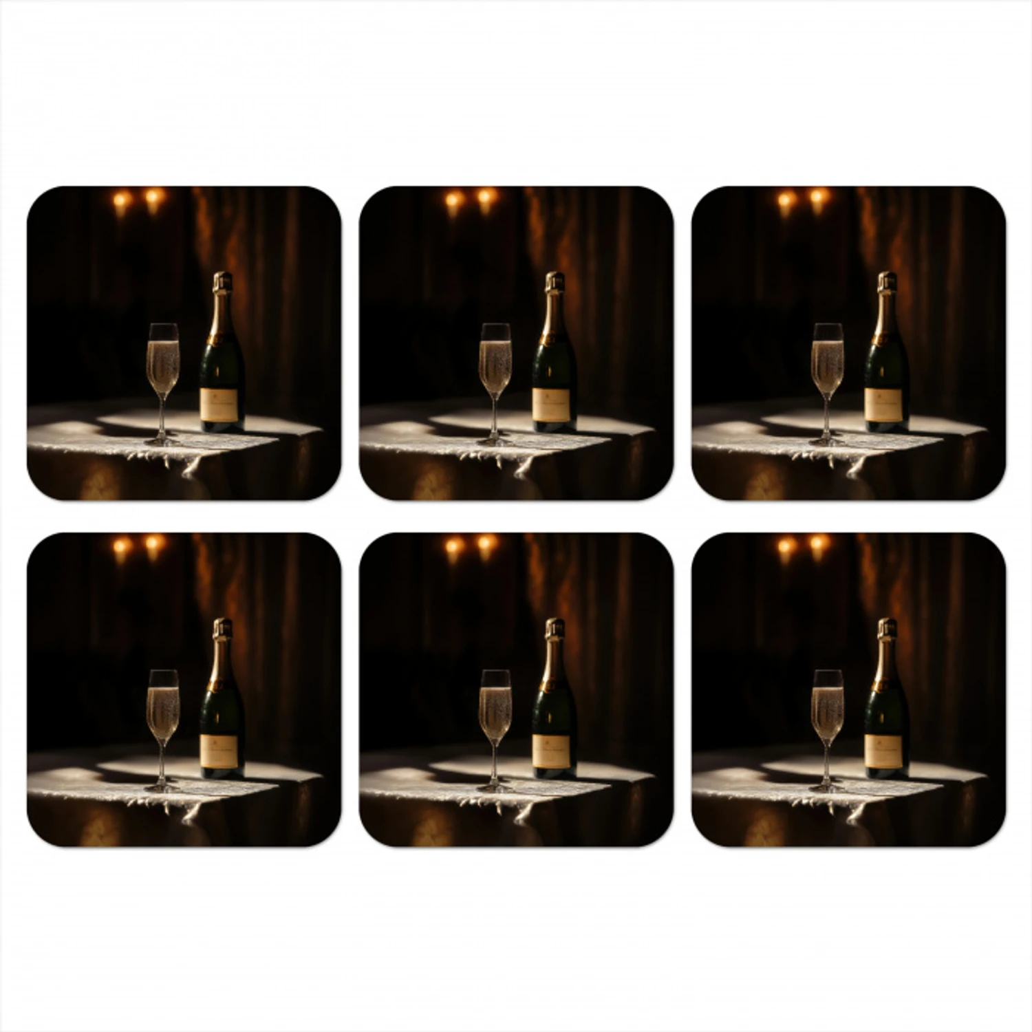 Prosecco - Bubbels - Sfeervol - Drank onderzetter kurk middel -3d
