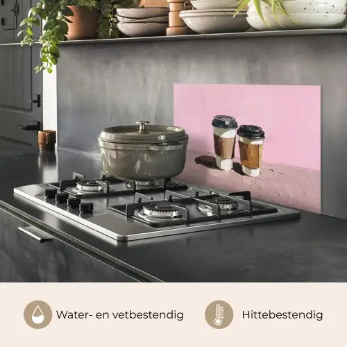 Koffiebekers - Deksel - Verf - Textuur keuken achterwand spatscherm klein -usp_NL