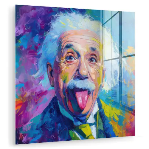 Oude man - Expressief - Kleurrijk plexiglas 5mm klein -zzzproduct_nieuw