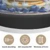 Pannenkoeken - Blauwe Bessen - Bord Akoestische PET Vilt - Rond klein -closeup_NL