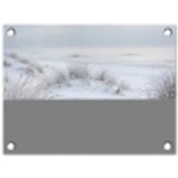 Duinen - Sneeuw - Strand - Winter - Serene tuinposter los doek klein -3d