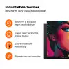 Close-up - Vrouwengezicht - Stippen - Geel Inductie beschermer vinyl 3mm klein -zzzzzzz-td-ups