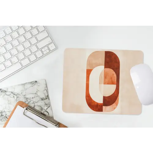 Illustratie - Abstract - Vormen - Rood muismat rubber klein -witbureau