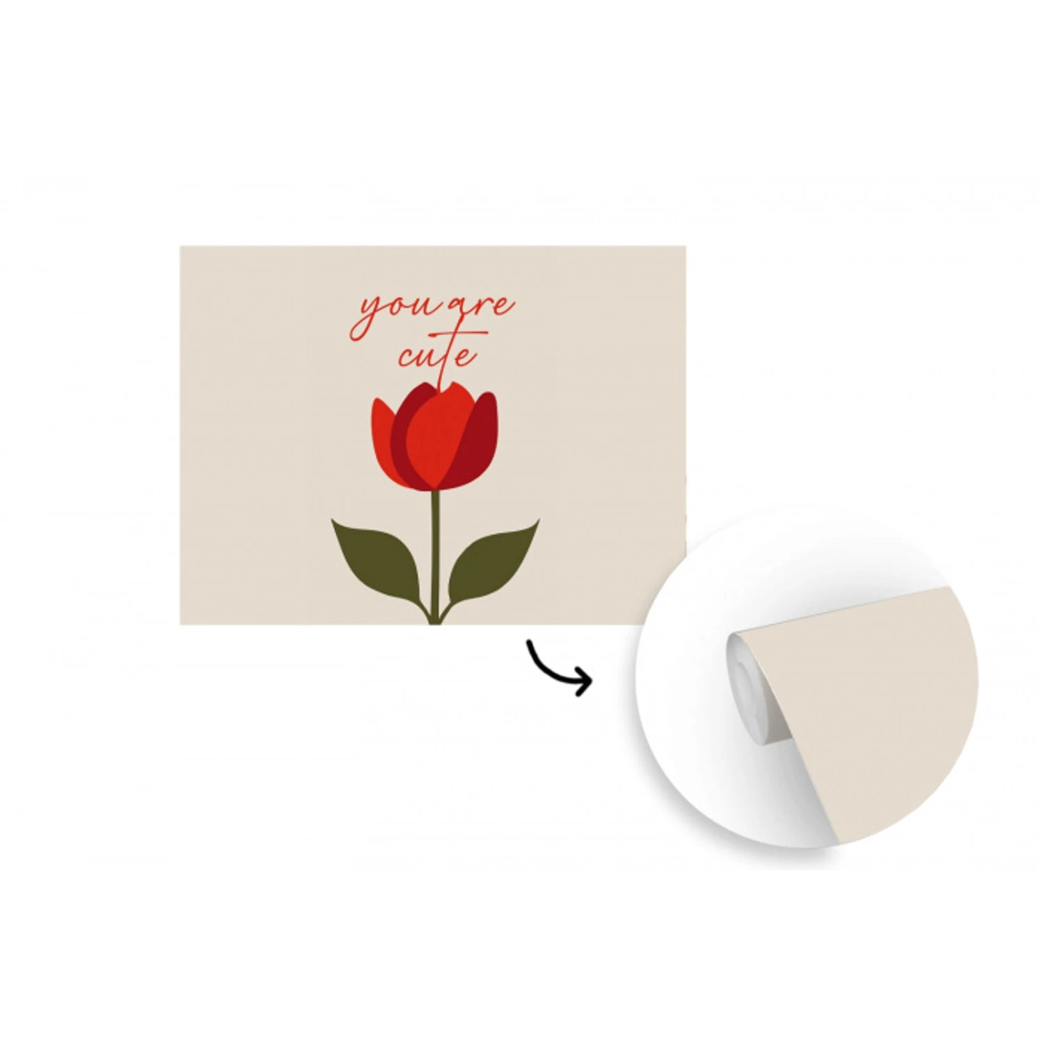 Roos - Rood - Bloem - Valentijn fotobehang vinyl groot -3d