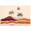 Palmbomen - Abstract - Zon - Heuvels poster papier klein -3d