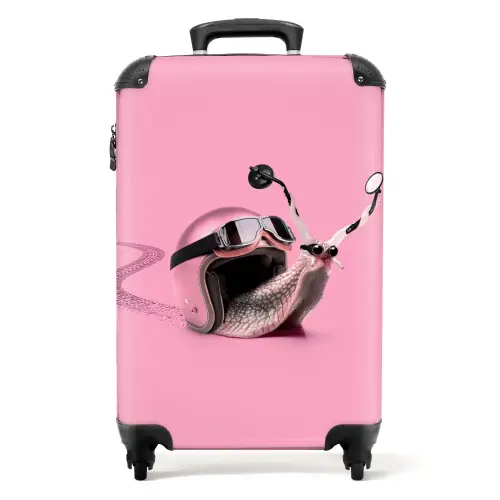 Escar-Go - Roze Koffer - NBS - Handbagage middel -productfoto_recht