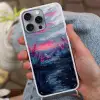 Schilderij - Zonsondergang - Bloemen - Rivier Hoesje iPhone 16 Pro Max met koord klein -sfeer3