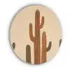 Cactus - Woestijn - Zand - Bruin Akoestische PET Vilt - Rond klein -3d