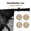 Paard - Sport - Zwart - Wit Wandkleed katoen middel -sfeer2