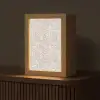 Bloemenprint - Grijs - Crème Light Box met kabel (Tafellamp) klein 925 -z3d_website