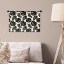 Modern - Monstera - Zwart Wandkleed katoen klein 269 -sfeer4