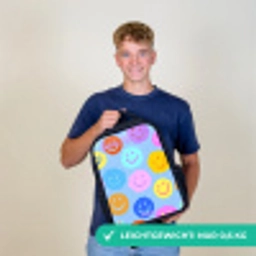 Vrolijk patroon van smileys Rugzak - Zwart middel -sfeer7_DE