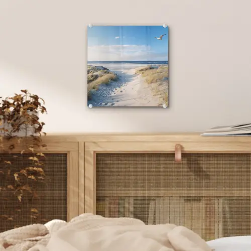Duin - Meeuw - Strand - Zee - Zon plexiglas 5mm klein -sfeer4