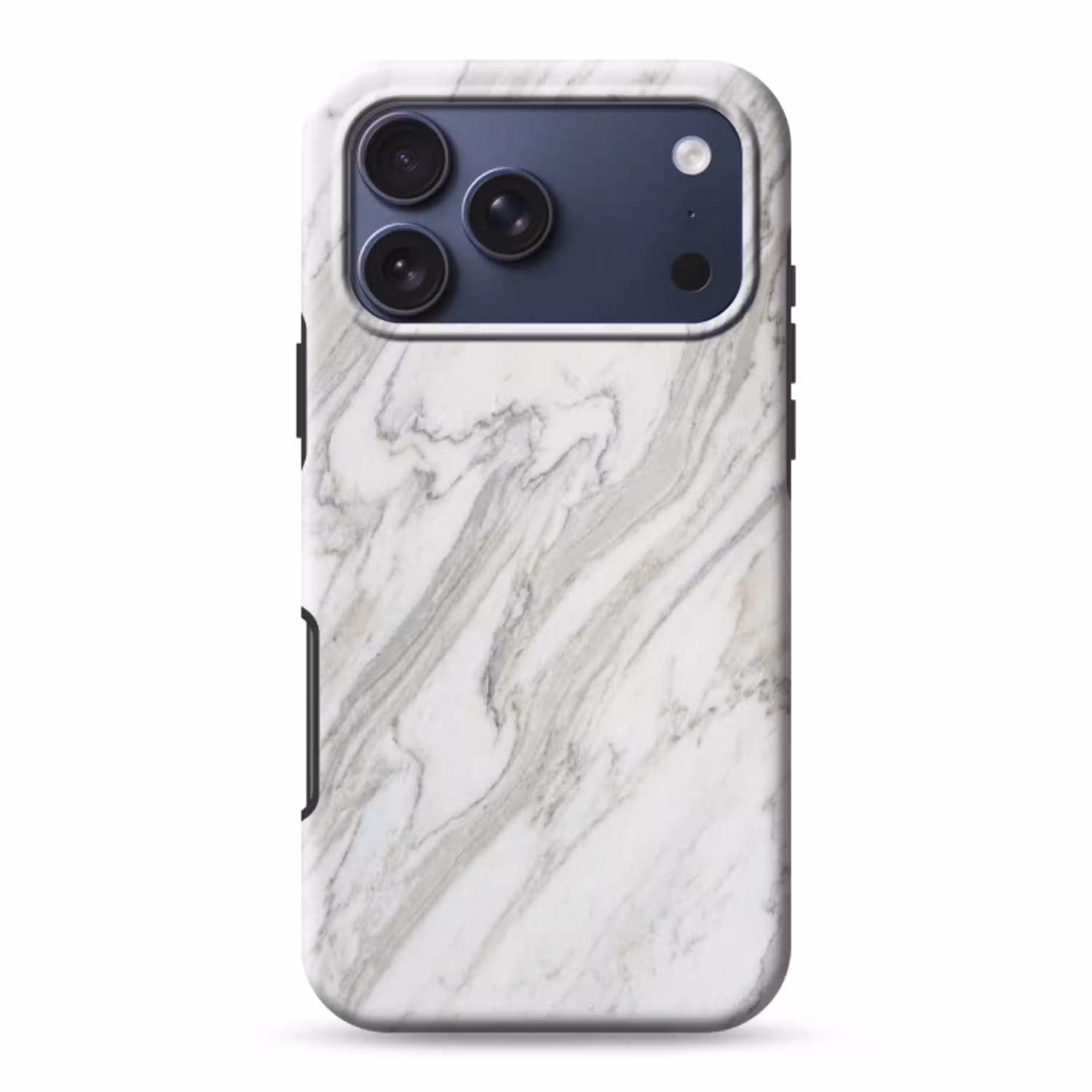 Marmer - Wit - Grijs - Structuur - Modern Toughcase MagSafe Apple iPhone 17 Pro Max klein -3d