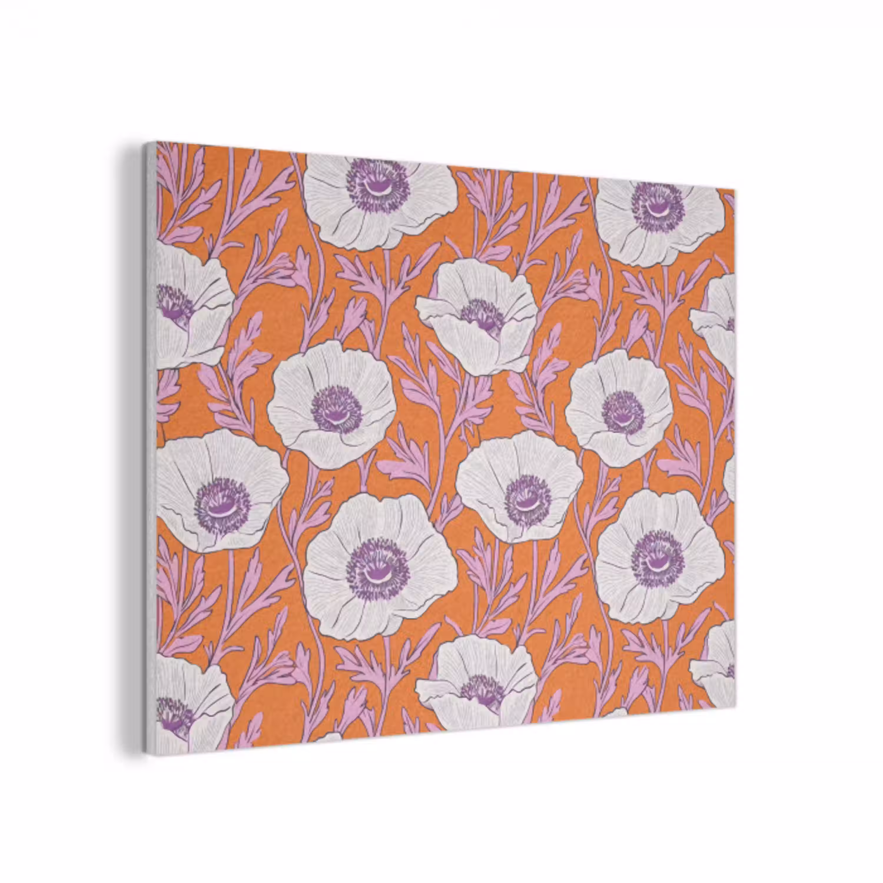 Bloemen - Grafisch - Oranje PET vilt klein 837 -3d