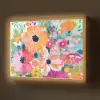 Bloemen - Schilderij - Natuur - Botanisch Light Box met batterij (Wandlamp) middel -z3d_website