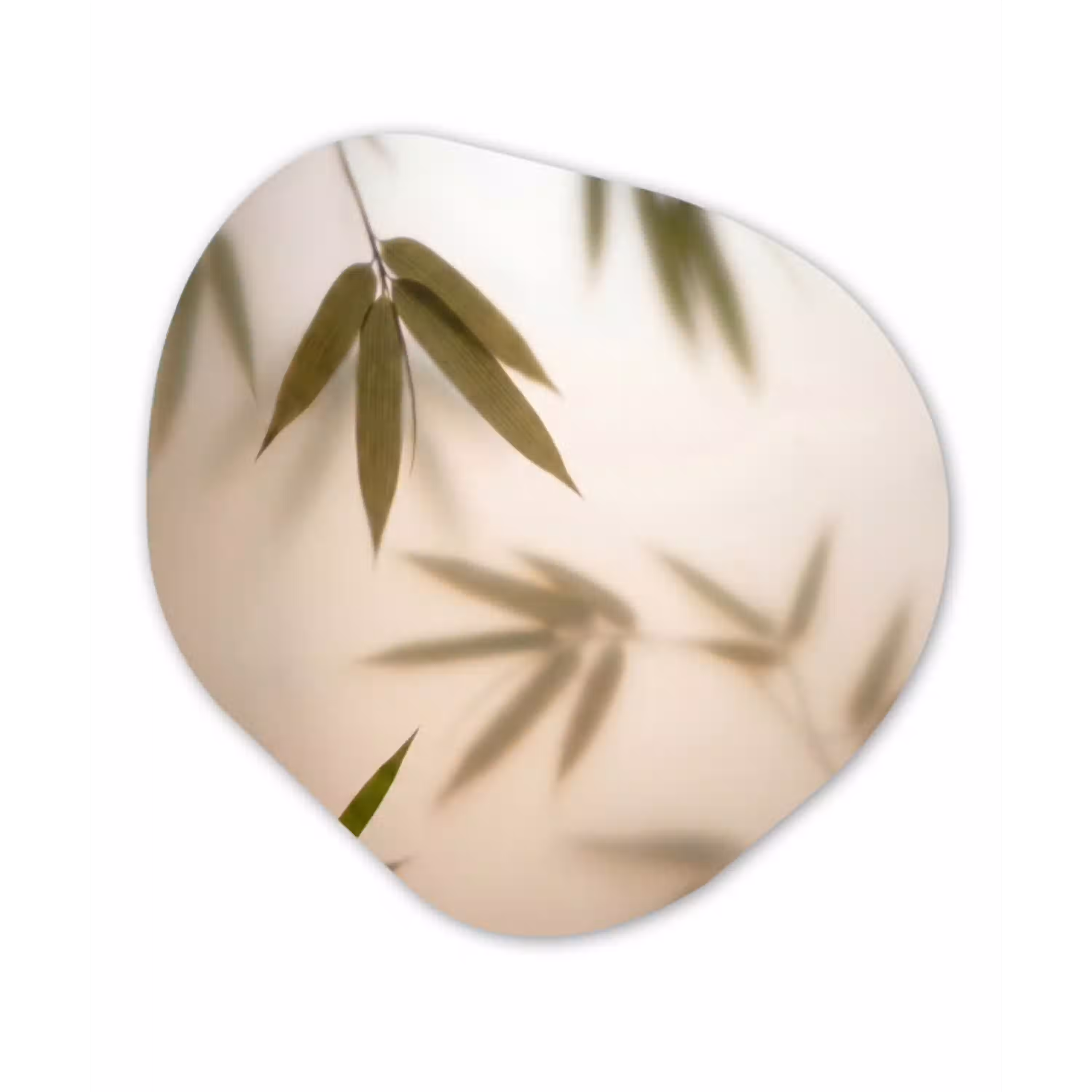 Planten - Bladeren - Natuur - Groen Wandcirkel Organisch Aluminium middel -3d