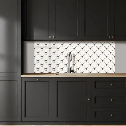 Geometrie - Lijn - Hart - Patroon keuken achterwand 2 middel 871 -sfeer1