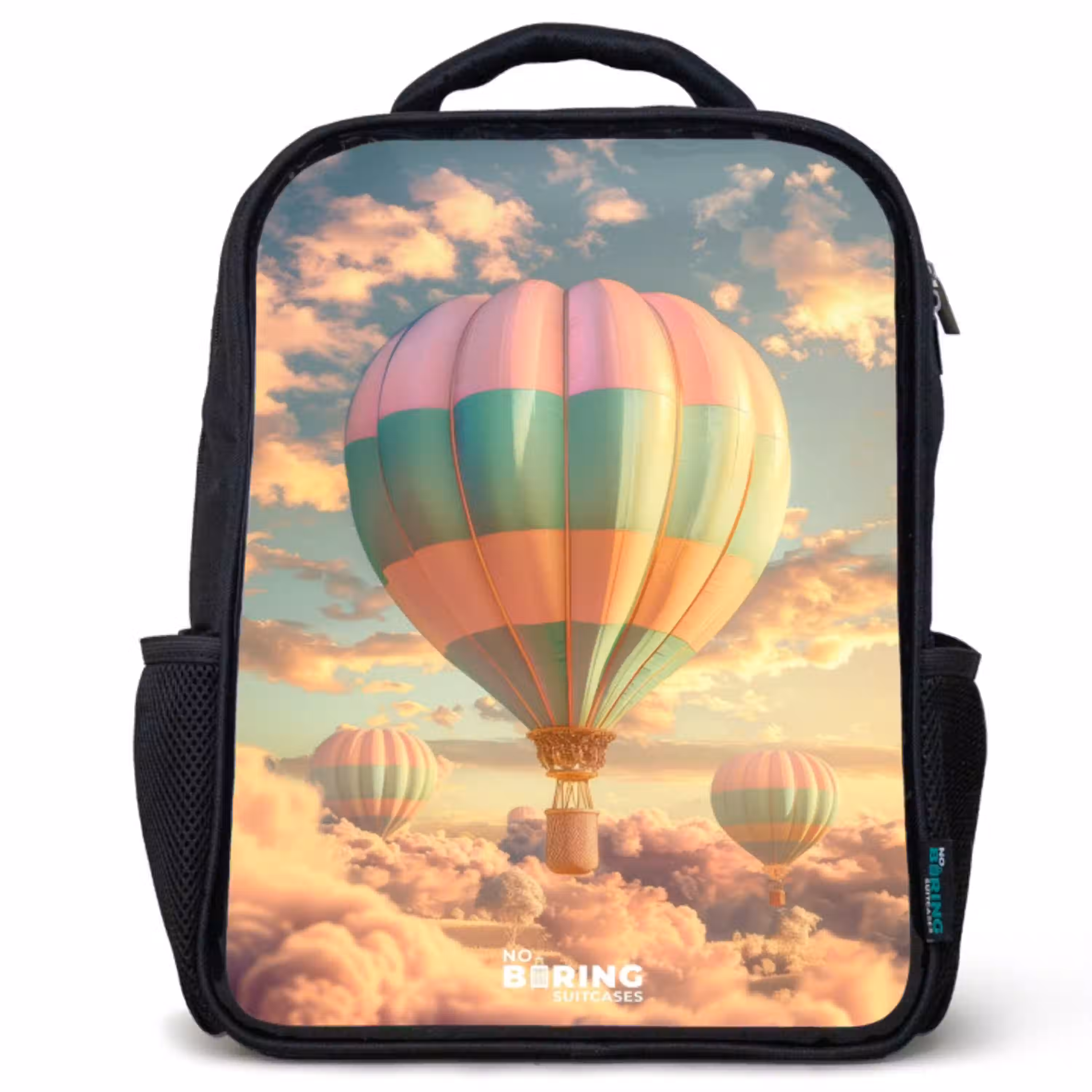 Pastel skyliner Rugzak - Zwart middel -3d