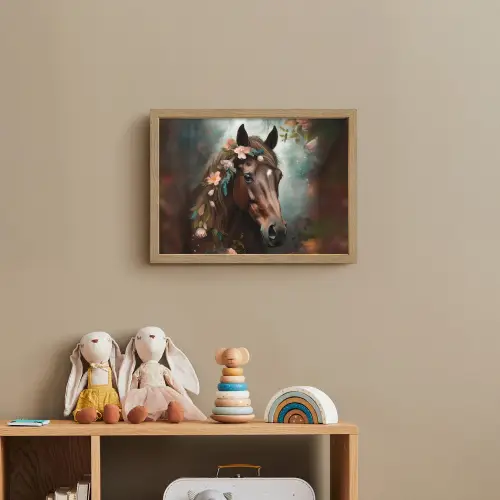 Paard - Natuur - Bloemen - Dieren - Bos Light Box met batterij (Wandlamp kind) middel -sfeer2_kind